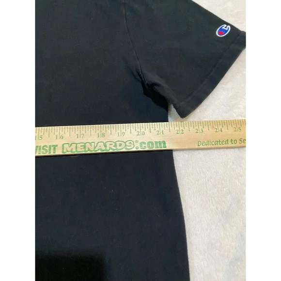 Champion Mens Graphic T-Shirt Black Large Cotton Short Sleeve T1919G BKC - Picture 4 of 8